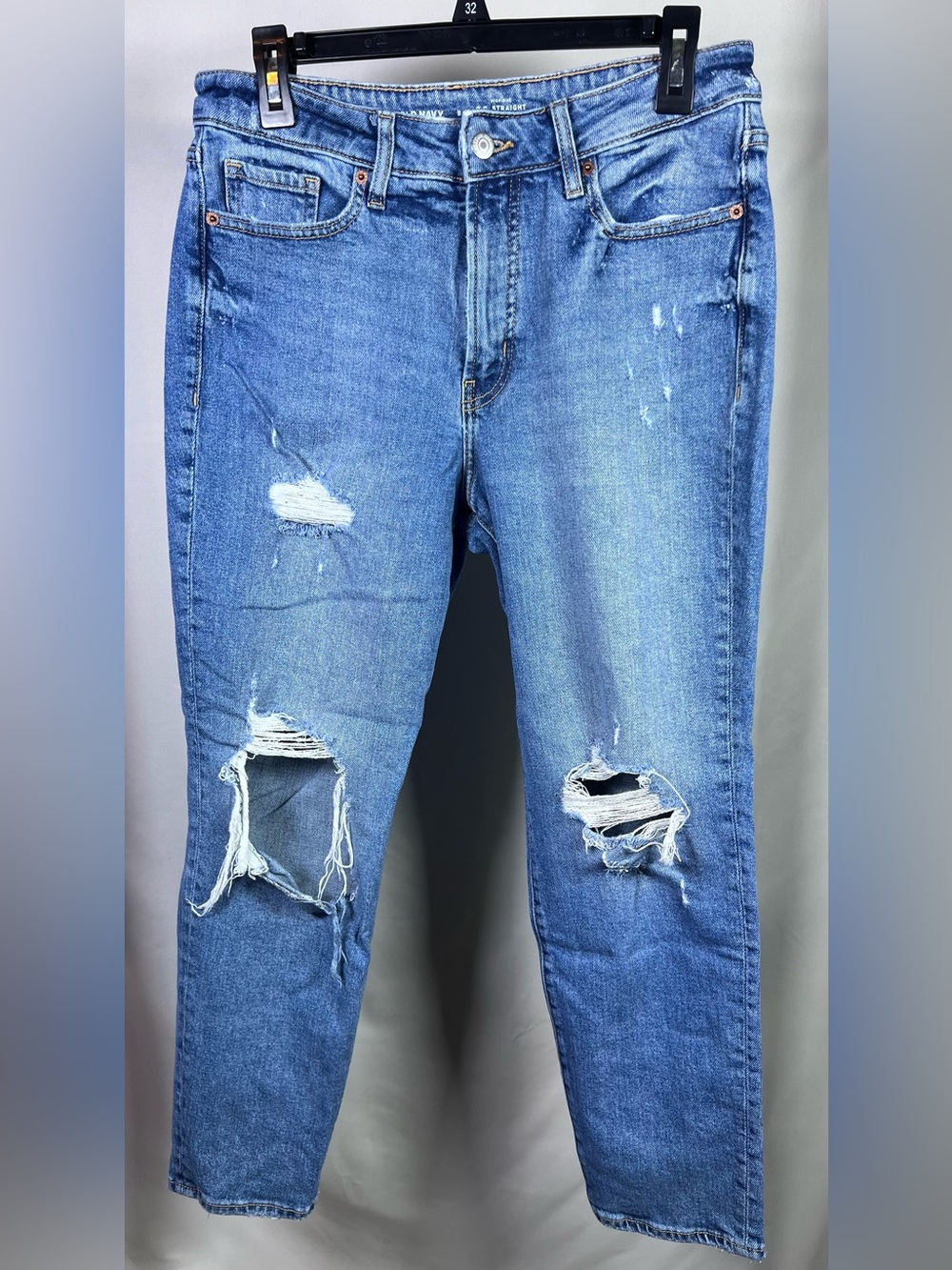 Women’s Old Navy High Rise O.G. Straight Distressed Denim Jeans - Size 8